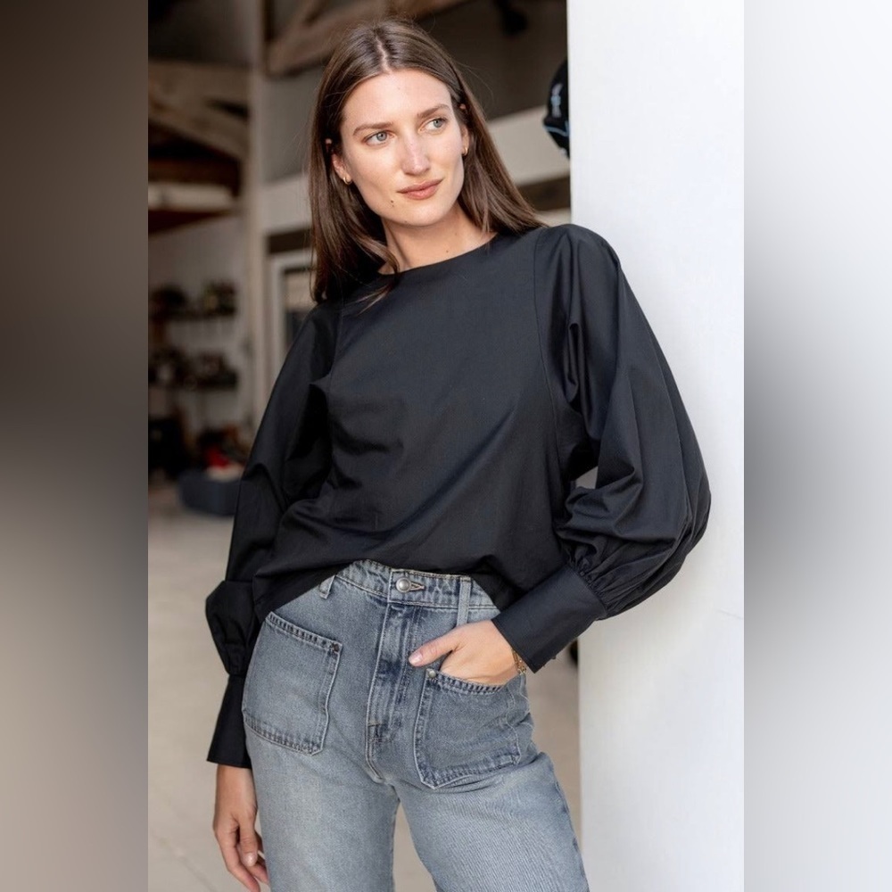 NWT REYES COTTON LONG SLEEVE TOP size S